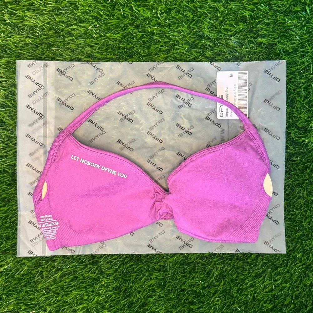 Dfyne impact strappy bra grape medium - Picture 3 of 4